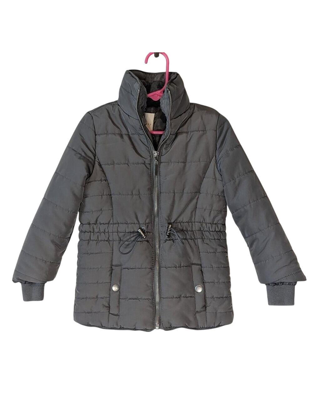 Copper Key Gray Zip Up Toddler Fuzzy Lined Collar Puffer Coat Size 2T/3T